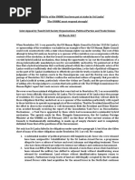 Joint Appeal - Tamil CSOs, TUs & Political Parties - HRC34