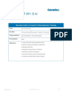 Genetec TrainingOutline SC FOT 001 5.4