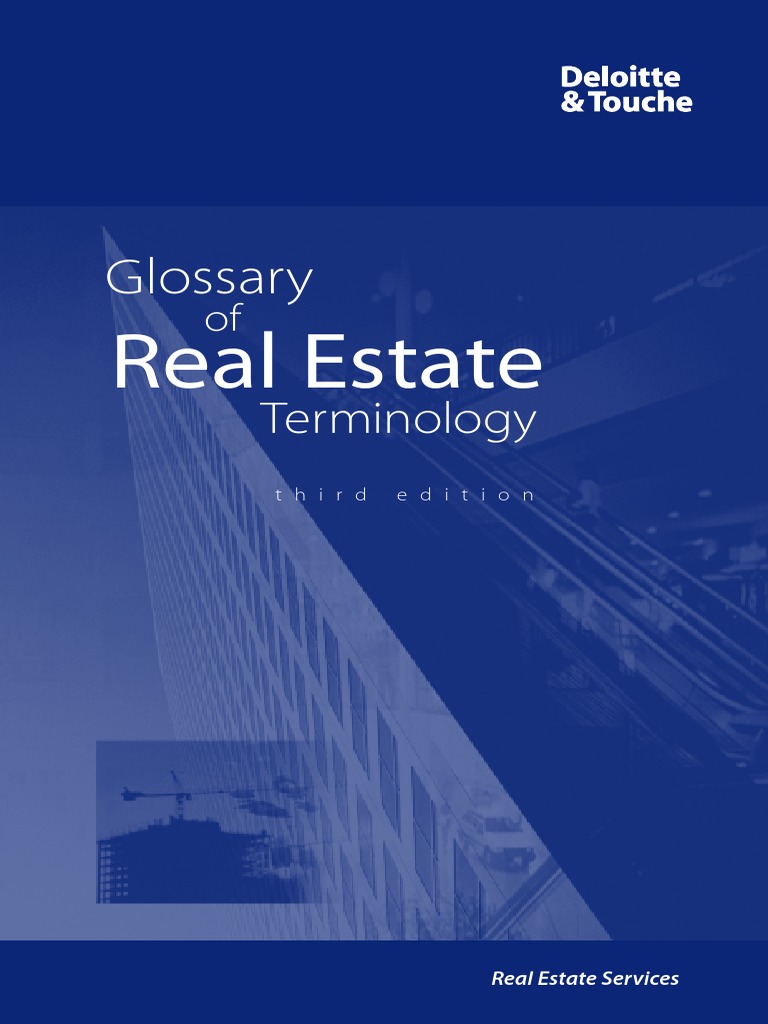 Real Estate Glossary PDF Mortgage Loan Expense