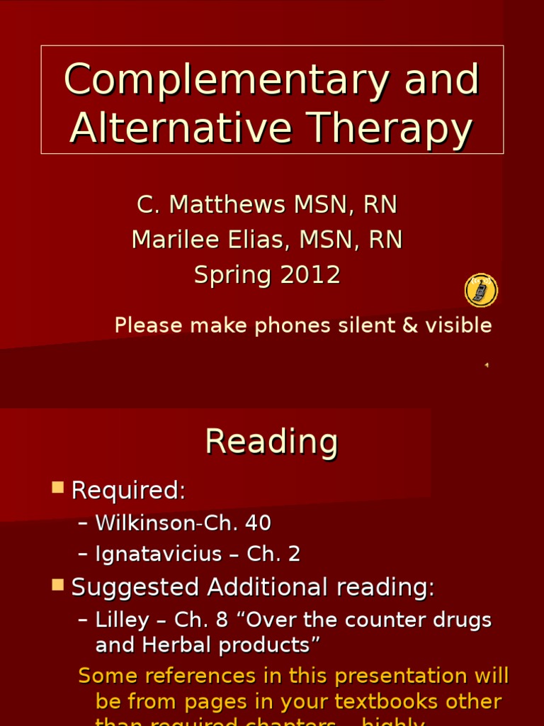 Integrating Complementary Therapies in Nursing | PDF | Alternative ...