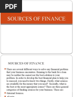 Sources of Finance