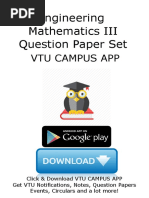 Engineering Mathematics III Question Paper Set: Vtu Campus App