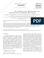 Piezoelectric Properties of Batio - Catio - Bazro Ceramics With Compositions Near The Morphotropic Phase Boundary