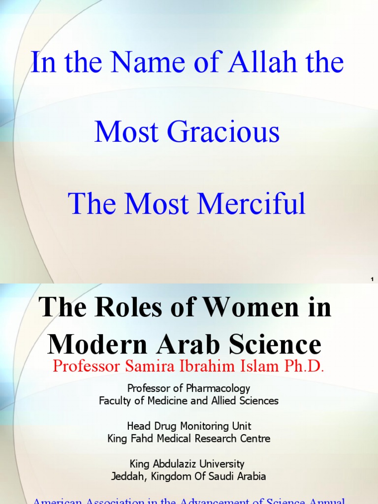 Islam The Roles of Women in Modern Arab Science-Powerpoint | PDF ...