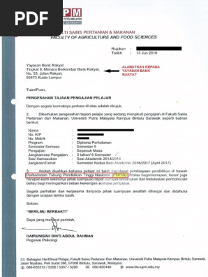 Contoh Surat Pengesahan Penaja Ada Penaja