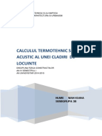 Calcul Termotehnic Si Acustic 