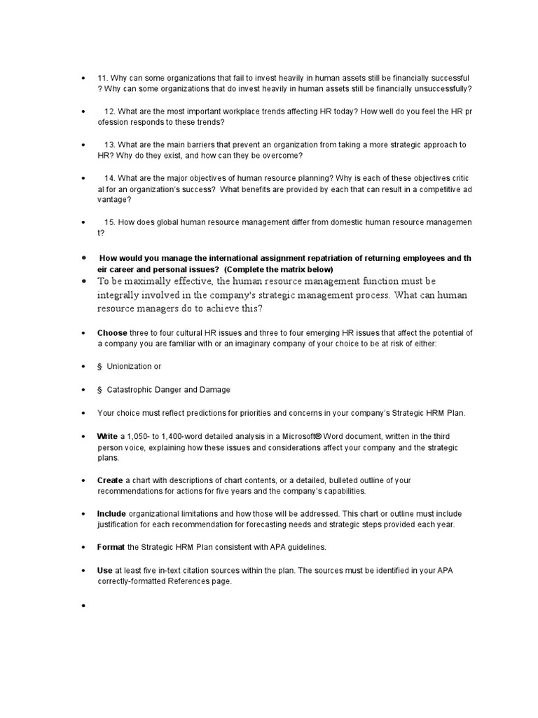 HRM Questions | PDF