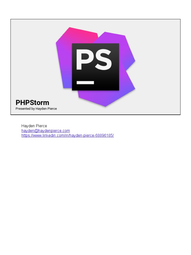 PHPStorm Overview and Features Guide | PDF | Integrated Development ...