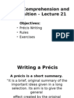 English Comprehension and Composition - Lecture 21: Objectives