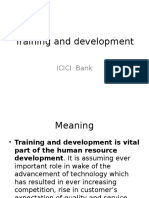 Training and Development in Icici Bank
