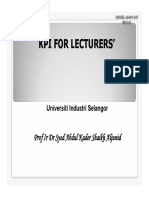 Kpi For Lecturers' Kpi For Lecturers': Universiti Industri Selangor Universiti Industri Selangor