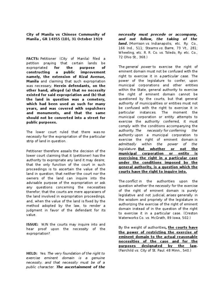 Eminent Domain Cases PDF Eminent Domain Res Judicata