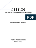 On Indian Government Shortcomings: Publications