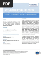 Conflict of Interest in Public Procurement