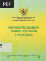 2008 - KepMenKes RI Nomor 585MENKESSKV2007 Pedoman Pelaksanaan Promosi Kesehatan Di Puskesmas PDF