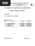 Strength of Materials Laboratory Mini Project-Report: Guide Name: Title