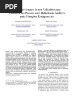 Desenvolvimento de Um Aplicativo Para Celulares Das Pessoas Com Deficiência Auditiva Para Situações Emergenciais