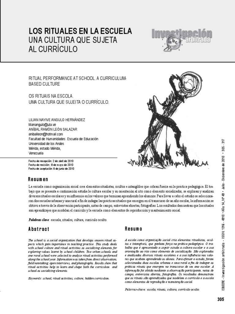 Los Rituales en La Escuela | PDF | Rituales | Plan de estudios