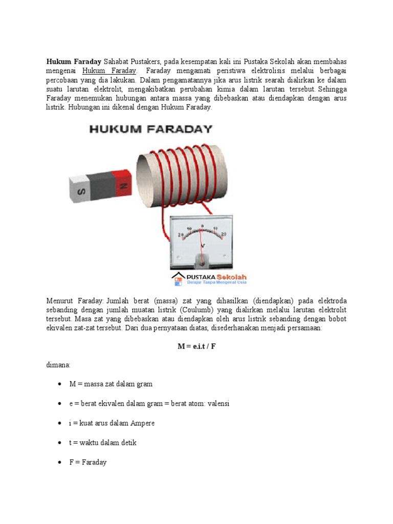 21++ Contoh Soal Hukum Faraday - Kumpulan Contoh Soal