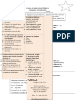 Prueba de Diagnostico 5º Básico