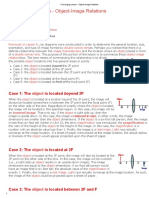 Converging Lenses - Object-Image Relations