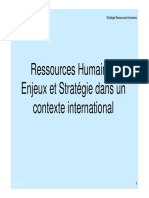 Ressources Humaines Enjeux Et Strategie Dans Un Contexte International PDF