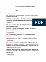 Clasificación de Las Empresas Ejemplos Juan Jose Lopez