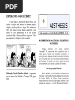 Boletim "Aisthesis"
