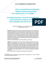La Psicoterapia de Orientación Psicodinámica en El Tratamiento Integral de PAcientes Con Esquizofrenia y Sus Familias PDF