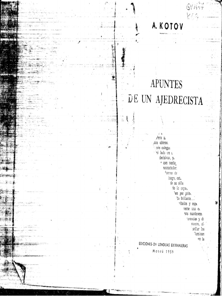 APUNTES DE UN AJEDRECISTA KOTOV PDF