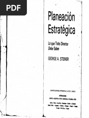 Planeacion Estrategica George Steiner Pdf