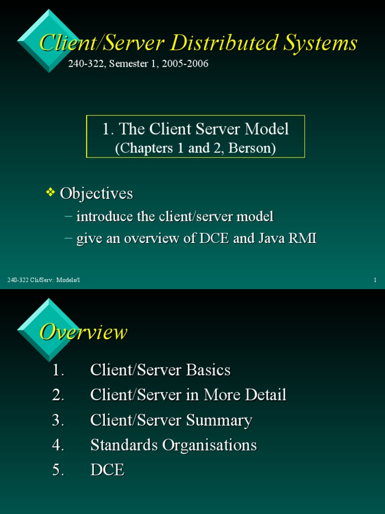Client/Server Systems Overview | PDF | Client–Server Model | Databases