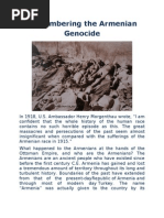 Remembering the Armenian Genocide