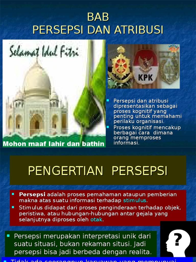Persepsi dan Atribusi dalam Psikologi | PDF | Pengembangan Diri | Sains ...