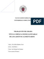 Implicaciones Sanitarias Para Aditivos