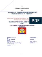 H R Consumer Preferance of Mobile Service in Meerut