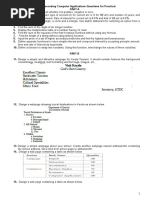 Higher Secondary Computer Applications Model Questions For Practical