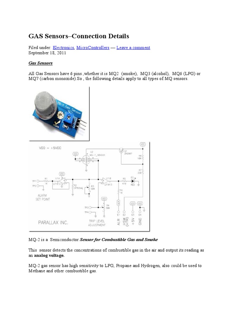 GAS Sensors | PDF | Science & Mathematics | Computers