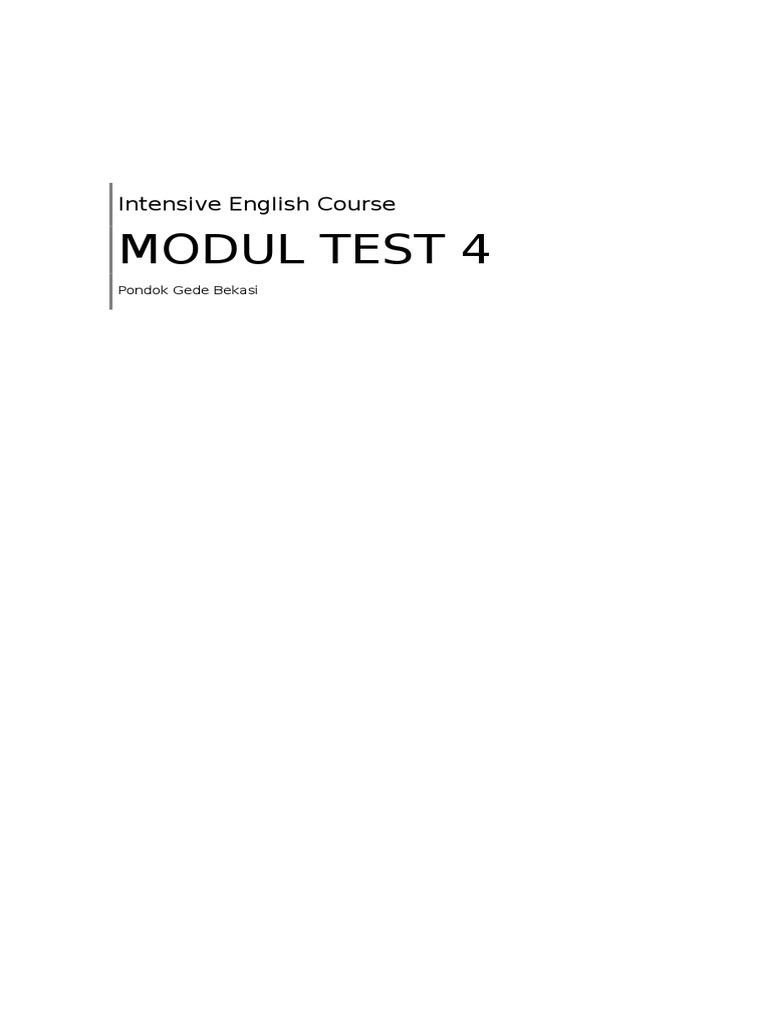 Modul Test 4 | PDF | Verb | Linguistics