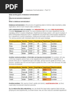 Database Normalization
