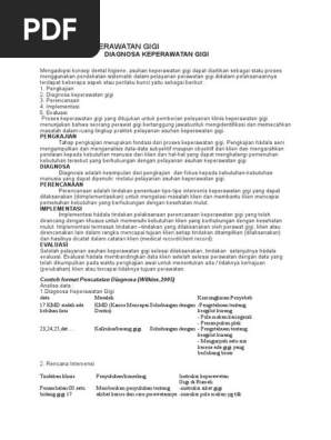 Diagnosa Keperawatan Gigi