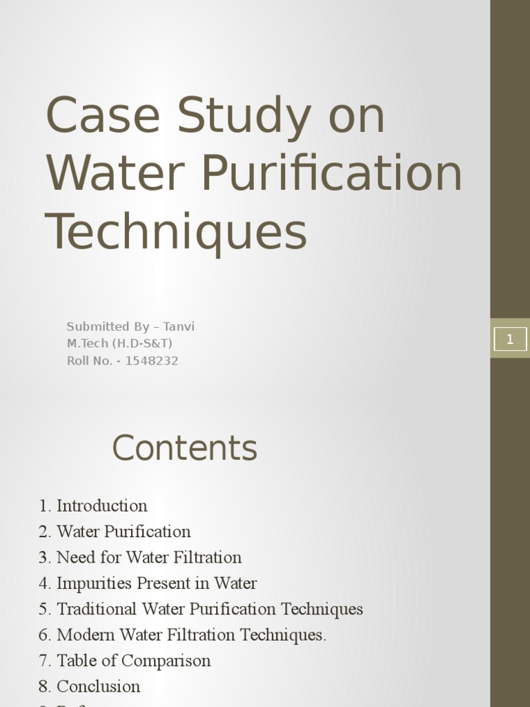 case study on water purification