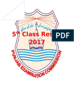 5th Class Result 2017