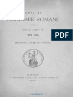 Analele Academiei Române. Memoriile Secţiunii Istorice. Seria 2. Tomul 15 1892-1893 PDF