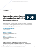 Laporan Farmakologi Percobaan Obat Analgetik Antipiretik Pada Hewan Percobaan - JEVUSKA