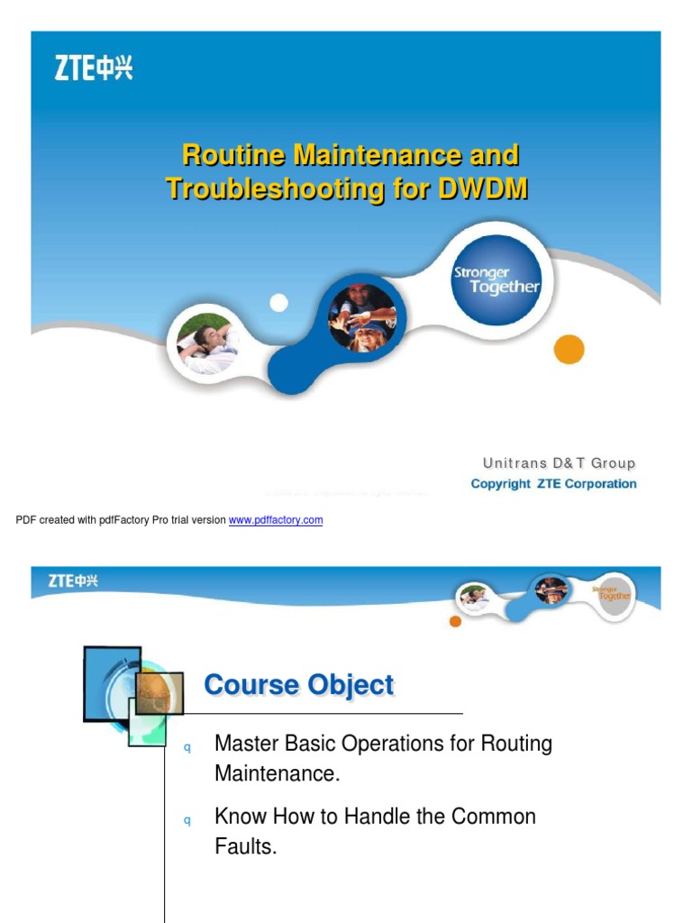 DWDM Maintenance and Troubleshooting Guide | PDF | Optical Fiber ...