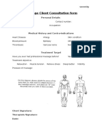 Massage Client Consultation Form: Erenity