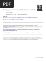 Investigating Causal Relations Ny Econometric Models and Crosss-pectreal Methods