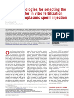 Novel Technologies for Selecting the Best Sperm for in Vitro Fertilization and Intracytoplasmic Sperm Injection