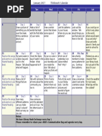 January Calendar 2017